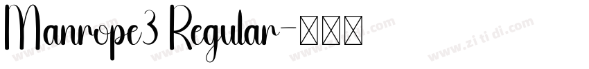 Manrope3 Regular字体转换